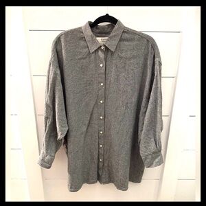 Wildfang Gray Button Down Shirt